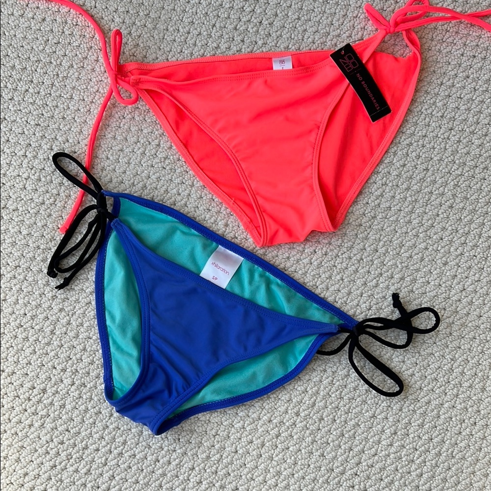 Neon Pink and Blue Bikini Bottoms